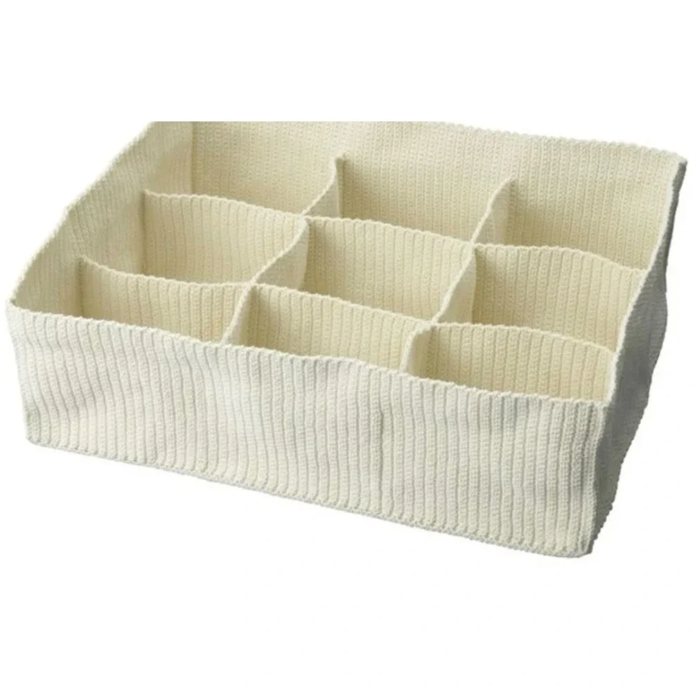 IKEA Komplement Drawer Organizer Cream Woven 9 Compartment Storage Basket